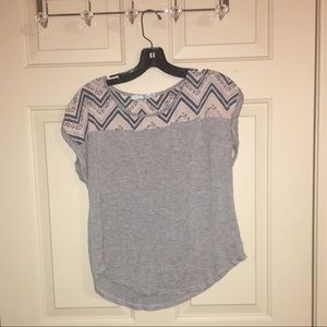 Maurice’s Grey and Floral Blouse